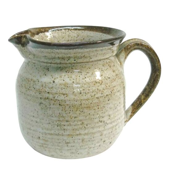 Studio Art Pottery SERVING PITCHER 36oz Speckled 5.5"T Signed Craig T Roberts - Picture 7 of 8